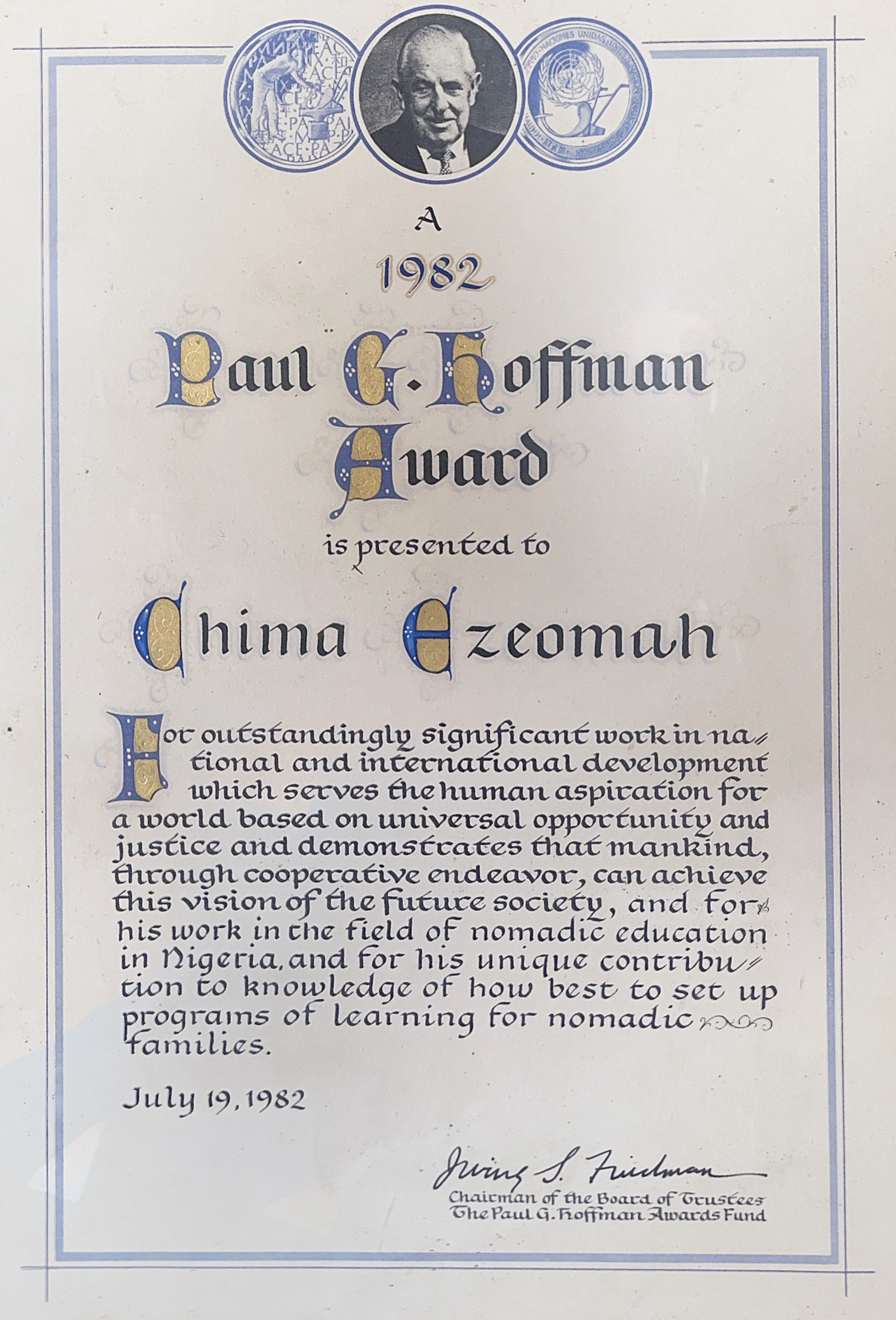 Professor Ardo Chimah Ezeomah